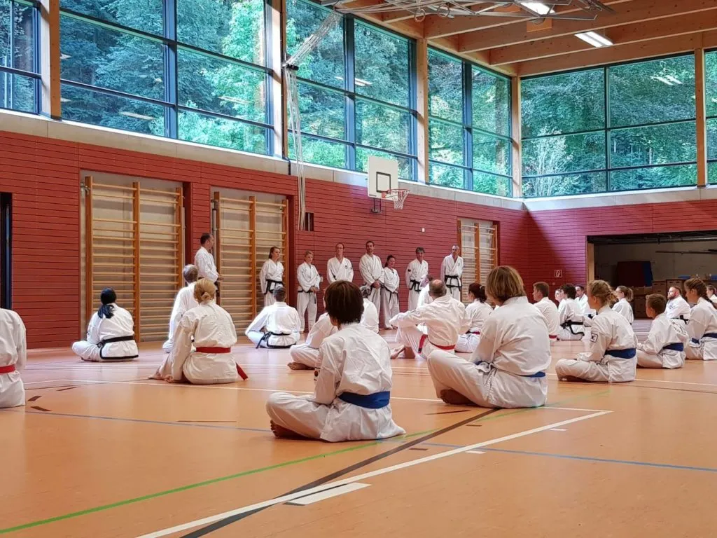 Teilnehmer mehrerer Taekwon-Do Schulen beim gemeinsamen Lehrgang in Bad Reichenhall