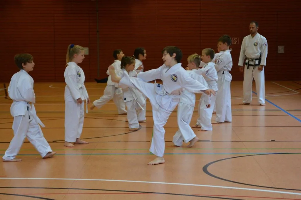 Taekwon-Do Schüler bei der Gürtelprüfung in Bad Reichenhall