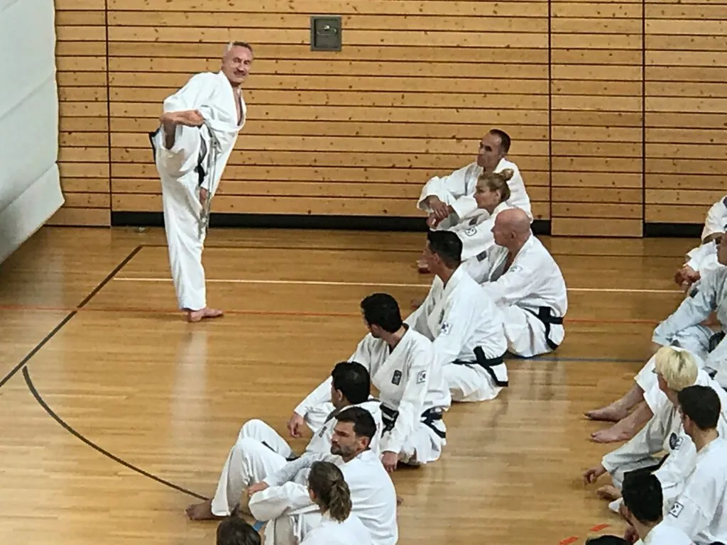 Taekwon-Do Schüler und Trainer bei einem Lehrgang in Bad Reichenhall