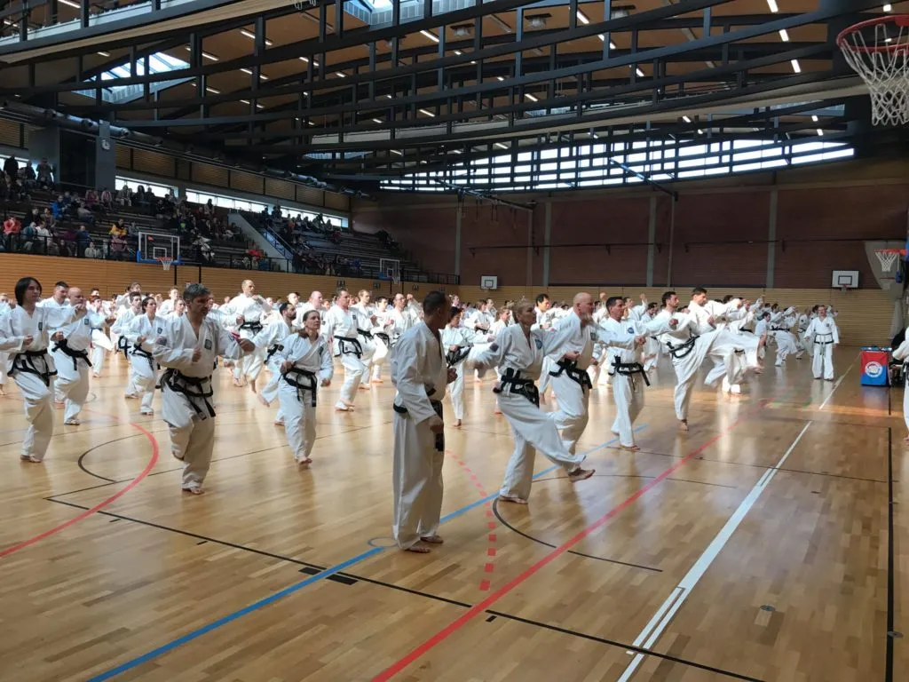 Taekwon-Do Schüler und Trainer bei einem Lehrgang in Bad Reichenhall