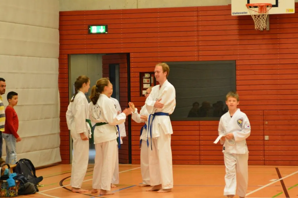 Taekwon-Do Schüler bei der Gürtelprüfung in Bad Reichenhall