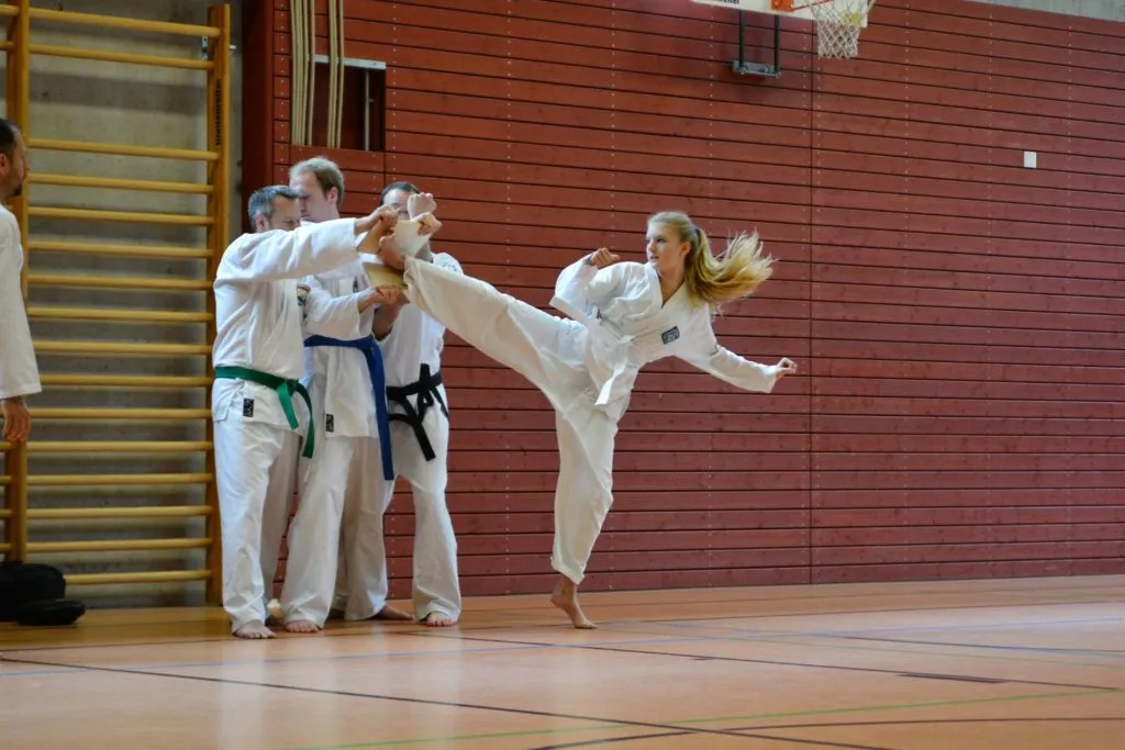 Taekwon-Do Schüler bei der Gürtelprüfung in Bad Reichenhall