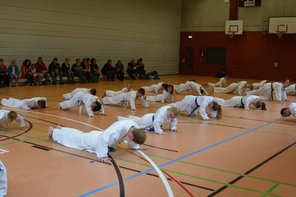Taekwon-Do Schüler bei der Gürtelprüfung in Bad Reichenhall