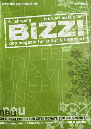 Titelseite des Magazins BIZZ!, 6. Jahrgang, Ausgabe Februar/März 2009