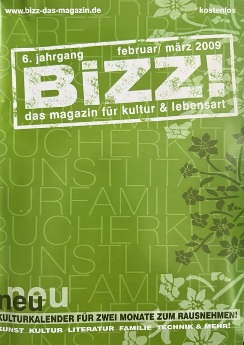 Titelseite des Magazins BIZZ!, 6. Jahrgang, Ausgabe Februar/März 2009
