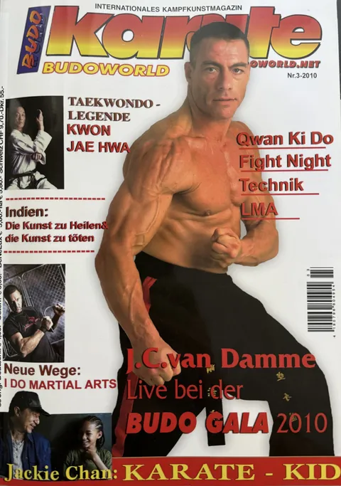 Titelseite des Artikels „45-jähriges Europa-Jubiläum Großmeister Kwon Jae-Hwa", Budo Karate Nr. 3-2010