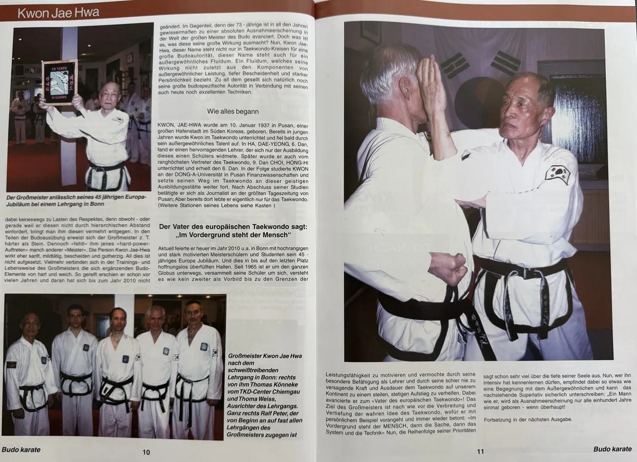 Lehrgang in Bonn mit Thomas Könnecke, Ralf Peter und weiteren Meistern, Budo Karate Nr. 3-2010, S. 10–11
