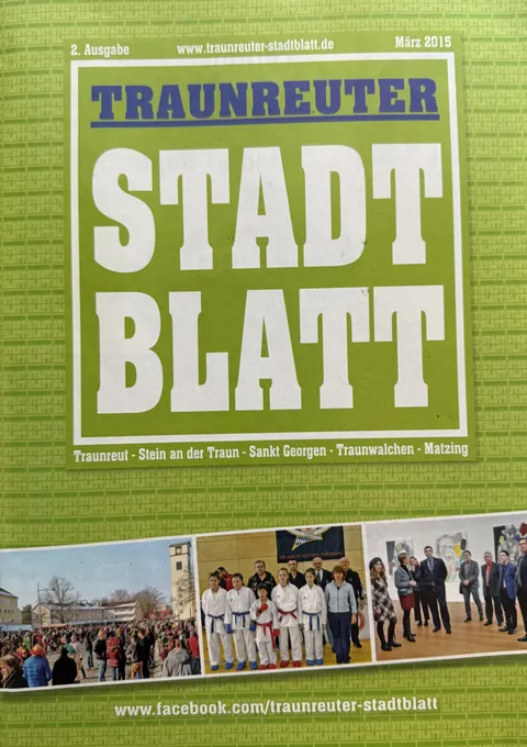 Titelseite des Traunreuter Stadtblatts, 2. Ausgabe, März 2015