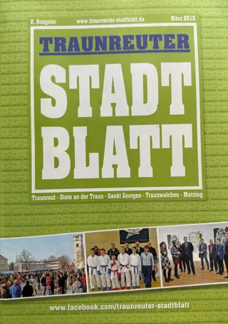 Titelseite des Traunreuter Stadtblatts, 2. Ausgabe, März 2015