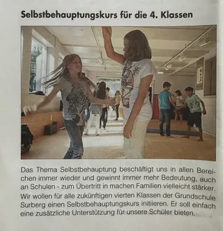 Gemeindeanzeiger Surberg, Nr. 8/17: Ankündigung des Selbstbehauptungskurses für die 4. Klassen
