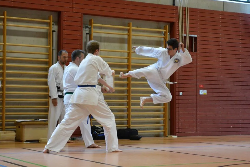 Taekwon-Do Schüler bei der Gürtelprüfung in Bad Reichenhall