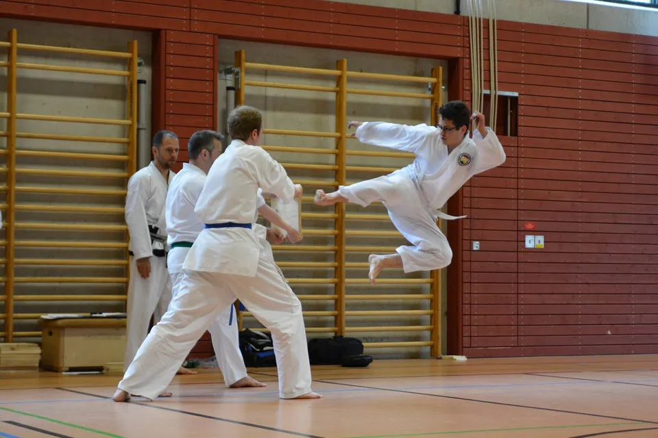 Taekwon-Do Schüler bei der Gürtelprüfung in Bad Reichenhall