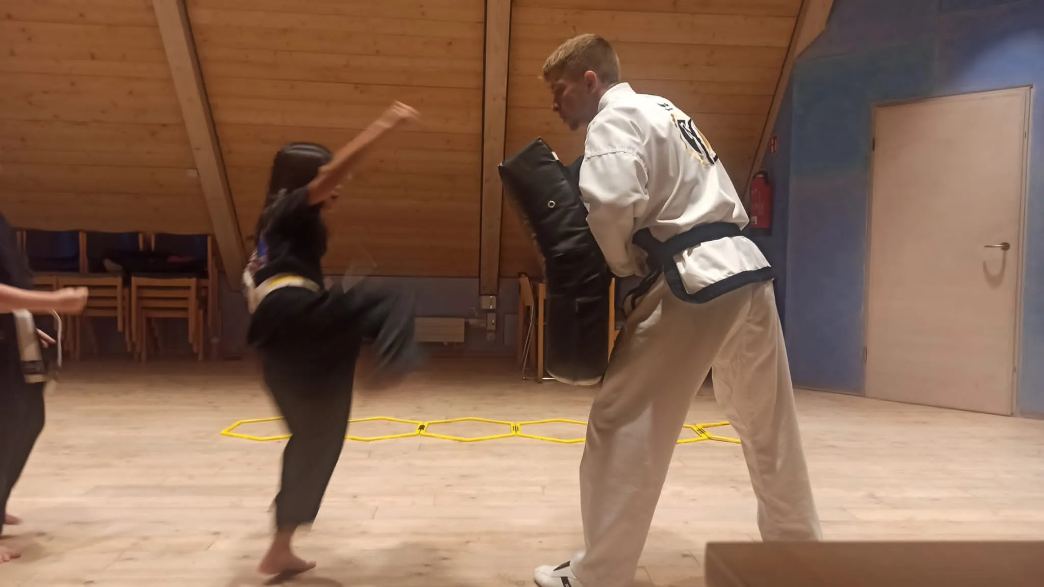 Kampfkunst-Training in Trostberg – Falltechnik am Schlagpolster