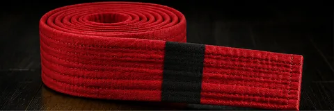 Rot-Schwarzer Taekwon-Do Gürtel