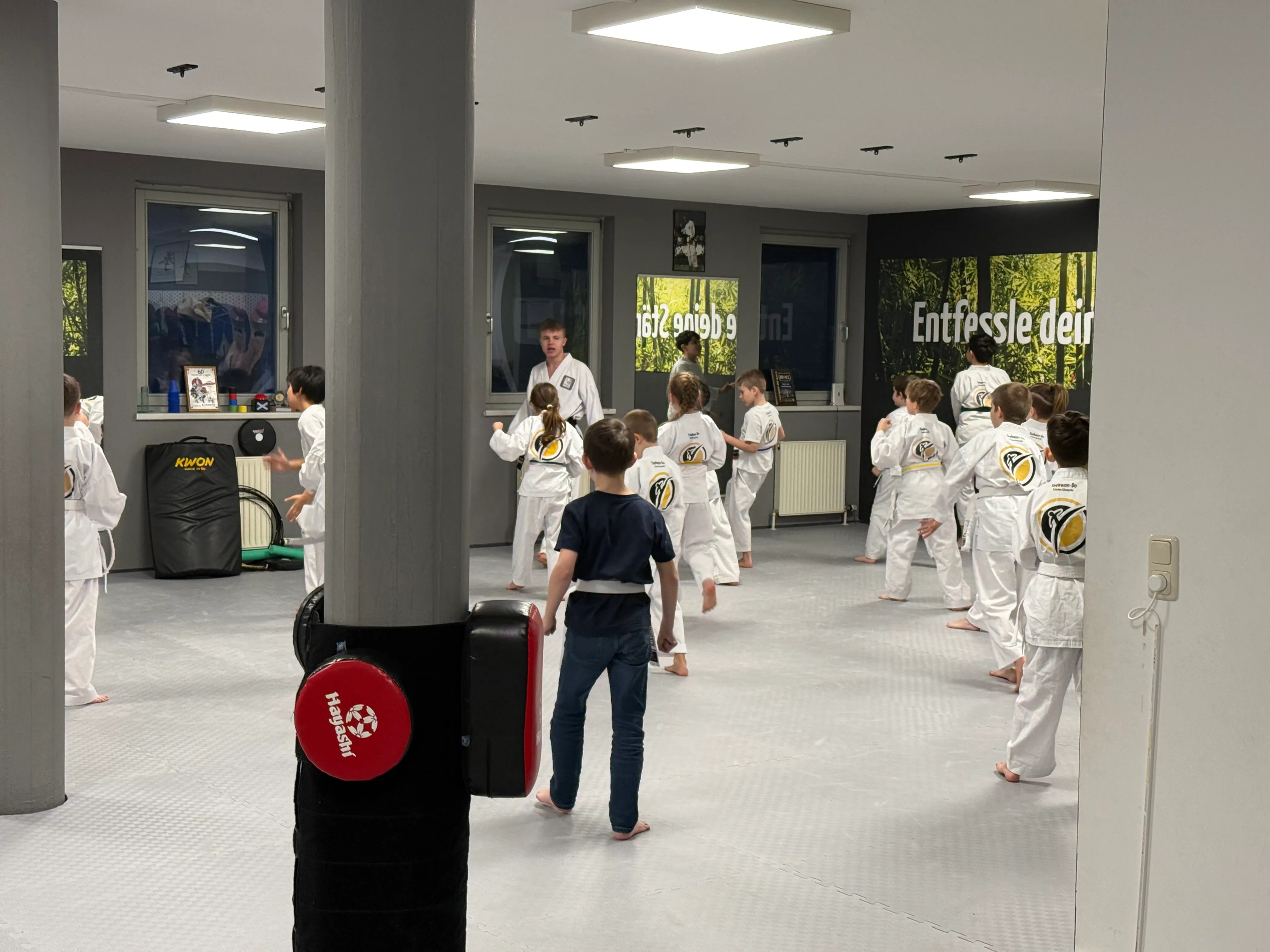 Tiger-Kids-Gruppe beim Taekwon-Do-Training in der Taekwon-Do Schule Salzburg